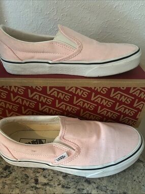 Vans Pink Slip-On Canvas Sneakers